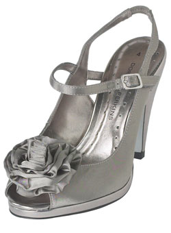 Dorothy Perkins Grey rose sling back shoes
