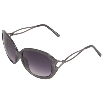 Grey round frame sunglasses