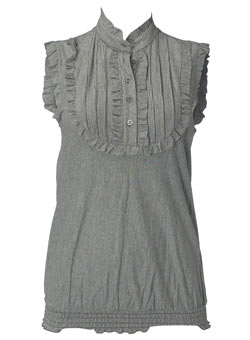 Dorothy Perkins Grey self stripe jersey blouse