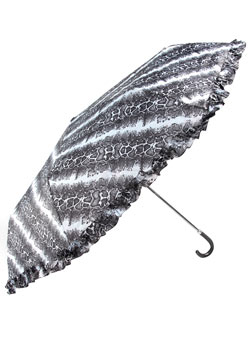 Dorothy Perkins Grey snake frill umbrella