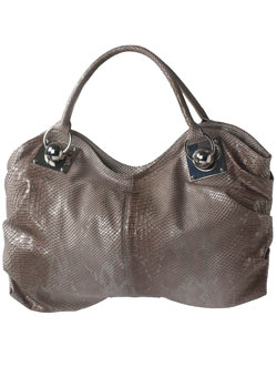 Dorothy Perkins Grey snake shoulder bag