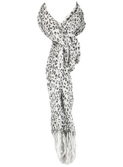 Grey sparkle animal scarf