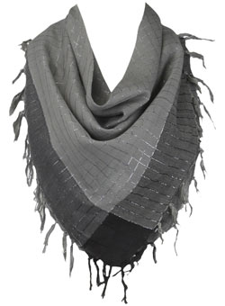 Grey sparkle check scarf