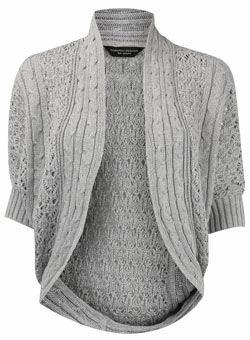 Dorothy Perkins Grey stitchy shrug