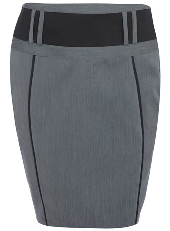 Dorothy Perkins Grey stripe block pencil skirt