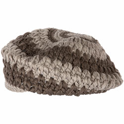 Dorothy Perkins Grey stripe crochet beret