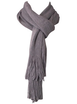 Grey supersoft scarf