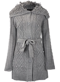 Grey trim cardigan