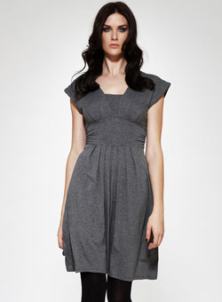 Dorothy Perkins Grey v-front back dress