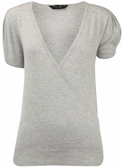 Dorothy Perkins Grey wrap jumper