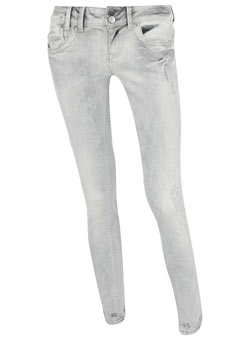 Dorothy Perkins Grey zip super skinny jeans