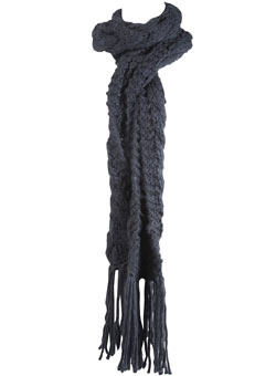 Dorothy Perkins Ink chunky cable scarf
