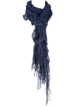 Ink crochet ruched scarf