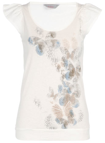 Ivory butterfly t-shirt