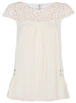 Dorothy Perkins Ivory eyelet lace top