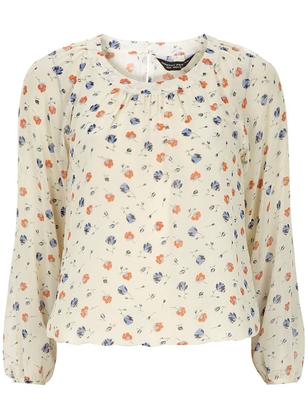 Ivory floral print blouse 05420782