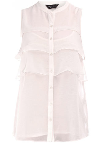 Ivory tiered ruffle blouse DP05244782