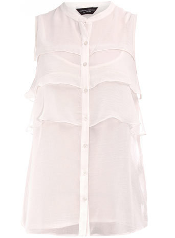 Dorothy Perkins Ivory tiered ruffle blouse DP05244782