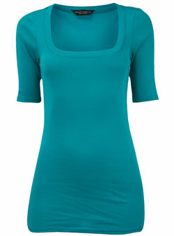 Dorothy Perkins Jade 1/2 sleeve scoop top