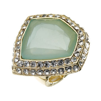 Jade bead stretch ring