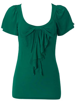 Jade bow front top