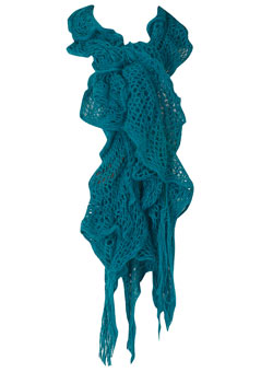 Jade crochet ruched scarf