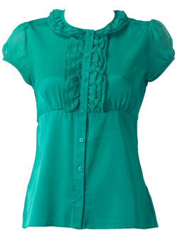 Dorothy Perkins Jade frill collar blouse