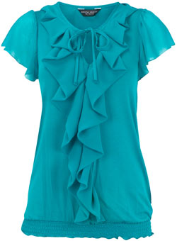 Dorothy Perkins Jade frill top