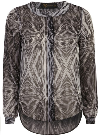 Kardashian Kollection black and white blouse