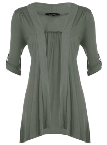 Dorothy Perkins Khaki drape jersey cardigan