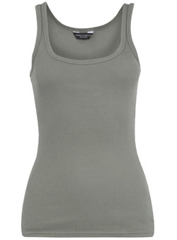 Dorothy Perkins Khaki scoop vest