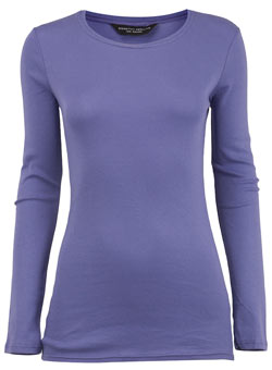Dorothy Perkins Lavender long sleeve crew top