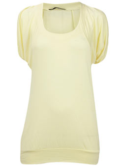 Dorothy Perkins Lemon drape sleeve top