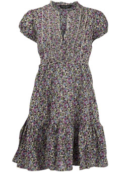 Dorothy Perkins Lilac/beige ditsy frill tunic