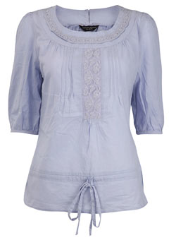 Dorothy Perkins Lilac drop waist top