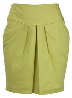 Dorothy Perkins Lime piped tulip skirt