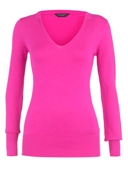 Dorothy Perkins Magenta neck detail jumper