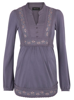 Dorothy Perkins Mamalicious charcoal woven top