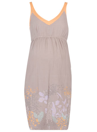 Dorothy Perkins Mamalicious taupe print dress