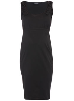 Dorothy Perkins Maternity black ruffle dress