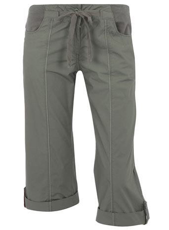 Dorothy Perkins Maternity khaki poplin crops