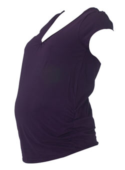 Dorothy Perkins Maternity purple keyhole top
