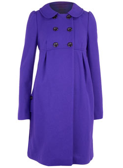 Dorothy Perkins Maternity violet empire coat