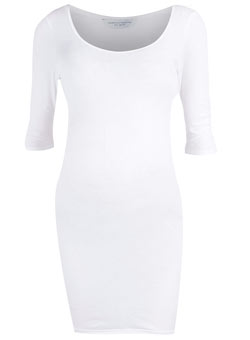Dorothy Perkins Maternity white ruched sleeve t-shirt