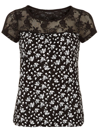 Mesh sleeve bubble t-shirt DP56319003