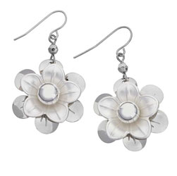 Metallic flower earrings
