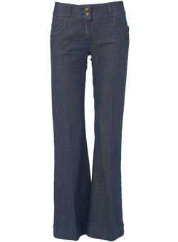 Mid wash super flare jeans
