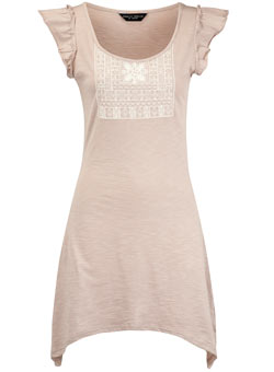 Dorothy Perkins Mink embroidered tunic