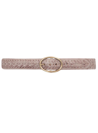 Mink plait overlay belt