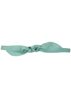 Dorothy Perkins Mint leather skinny bow belt